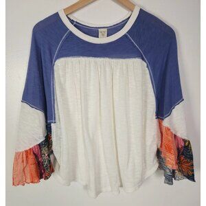 We The Free By Free People Friday Fever Pattern Mix Top size Small